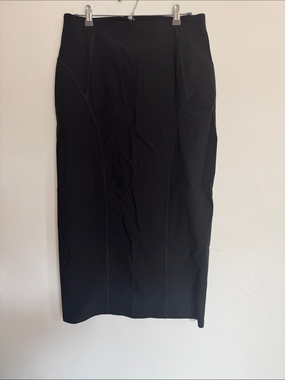 H&M Black Pencil Skirt with Panel Seams